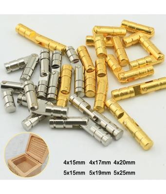 10Pcs Copper Barrel Hinges Cylindrical Hidden Cabinet Concealed Invisible Brass Hinges For Jewelry Box Case Furniture Hardware