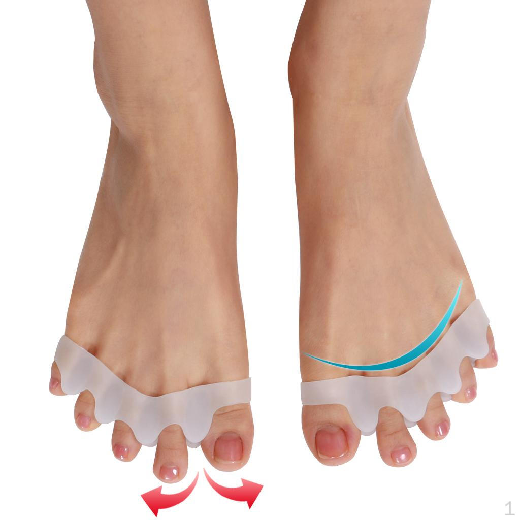

Soft Elastic Toe Separators Straighteners Foot Alignment Pain Relie