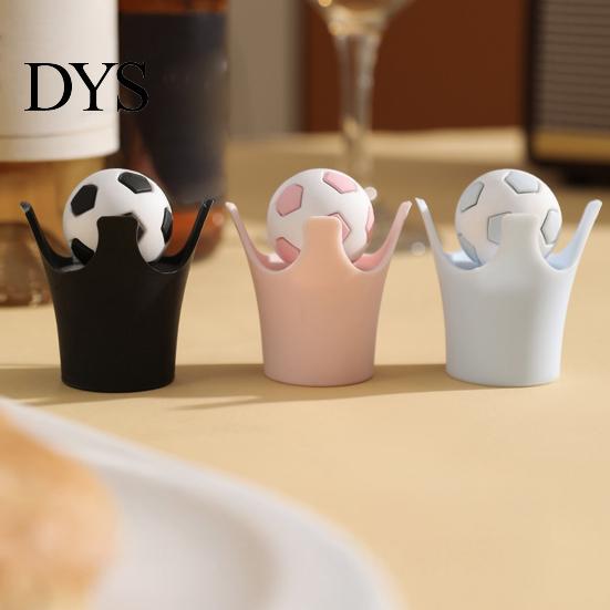 Kitchen Gadgets for Wine Football-shaped Stoppers, Silicone Champagne Sparkling Bottle Savers, Leak-proof Sealer Stoppers Beer Soda, Reusable
