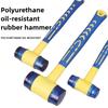 Double-Headed Detachable Insulated Installation Hammer 11mm-11mm Rubber Mallet with Rubber Handle for Installation