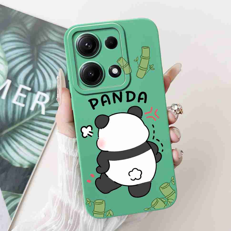 Simple Silicone Case For Redmi Note14s 4G Capa Lovely Panda Rabbit Shockproof Back Cover For Xiaomi Redmi Note 14S Phone Shell
