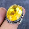 Citrine Gemstone 925 Sterling Silver Jewelry Ring Size 8