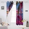 Beach Christmas Tree Colorful Flamingo Palm Tree Blackout Curtains For Living Room Bedroom Window Treatment Blinds Drapes