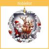 Eye-catching Acrylic Christmas Break Through Ornament For Colorful Car Hanging Decoration