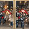 No Glue Christmas Window Stickers Double-Sided Printed Snowflake Cling Decals  Shop Window