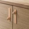 Modern Simple Walnut Solid Wood Cabinet Door Handle Round Drawer Wardrobe Handle Rounded Design for Home Furniture