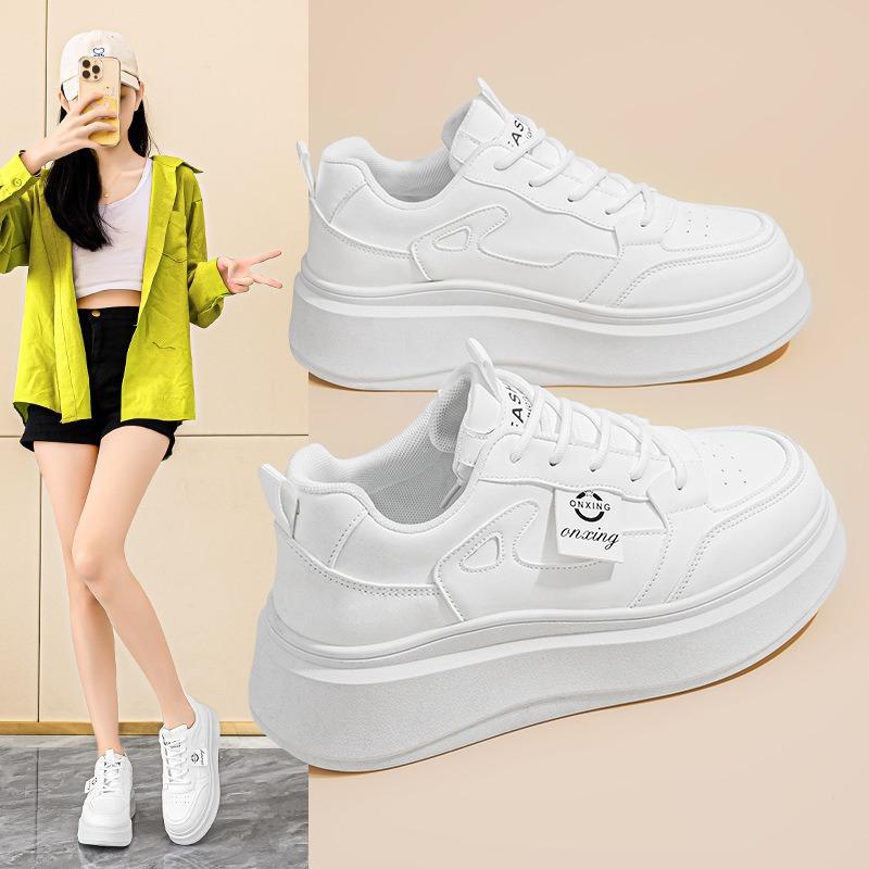 Little White Shoes Women's Spring New Breathable Board Shoes Children's Versatile Platform Sports Shoes Casual Shoes