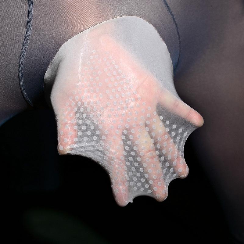Fake Flesh-Through Skin Sissy Pouch Pantyhose Men'S Winter Warm Bare Leggings 80D Velvet Fleece Thermal Underwear Bottoms