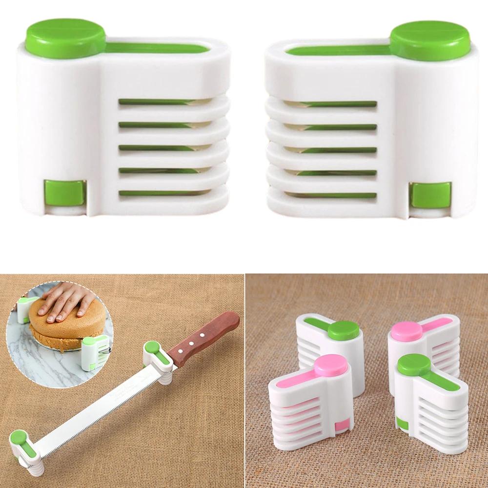 Stainless Steel Spring Cake Divider,Cake Pie Slicer Set, 5 Layers, Kitchen Accessories, Baking Tools, Convenience, DIY, 1 Pair