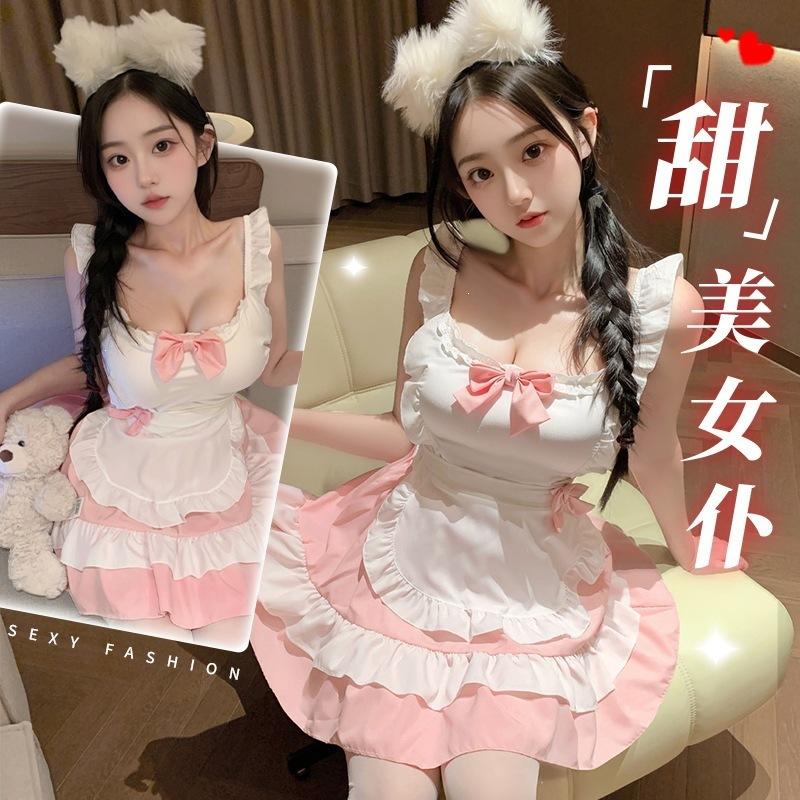 Sex Lingerie Pure Desire Sexy Sweet Cute Cos Maid Suit Small Chest Maid Short Skirt Puffy Skirt Suit Female