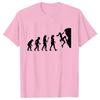 Evolution of Climbing T-shirts for Women Clothes Funny Tops T Shirt Female T-Shirt Gifts for Rock Climbers Short Sleeve Tees