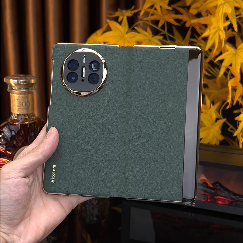 Applicable to Huawei matex6 mobile phone case, smart window x5 collector's edition x3 magnetic suction plating clamshell business men's leather case