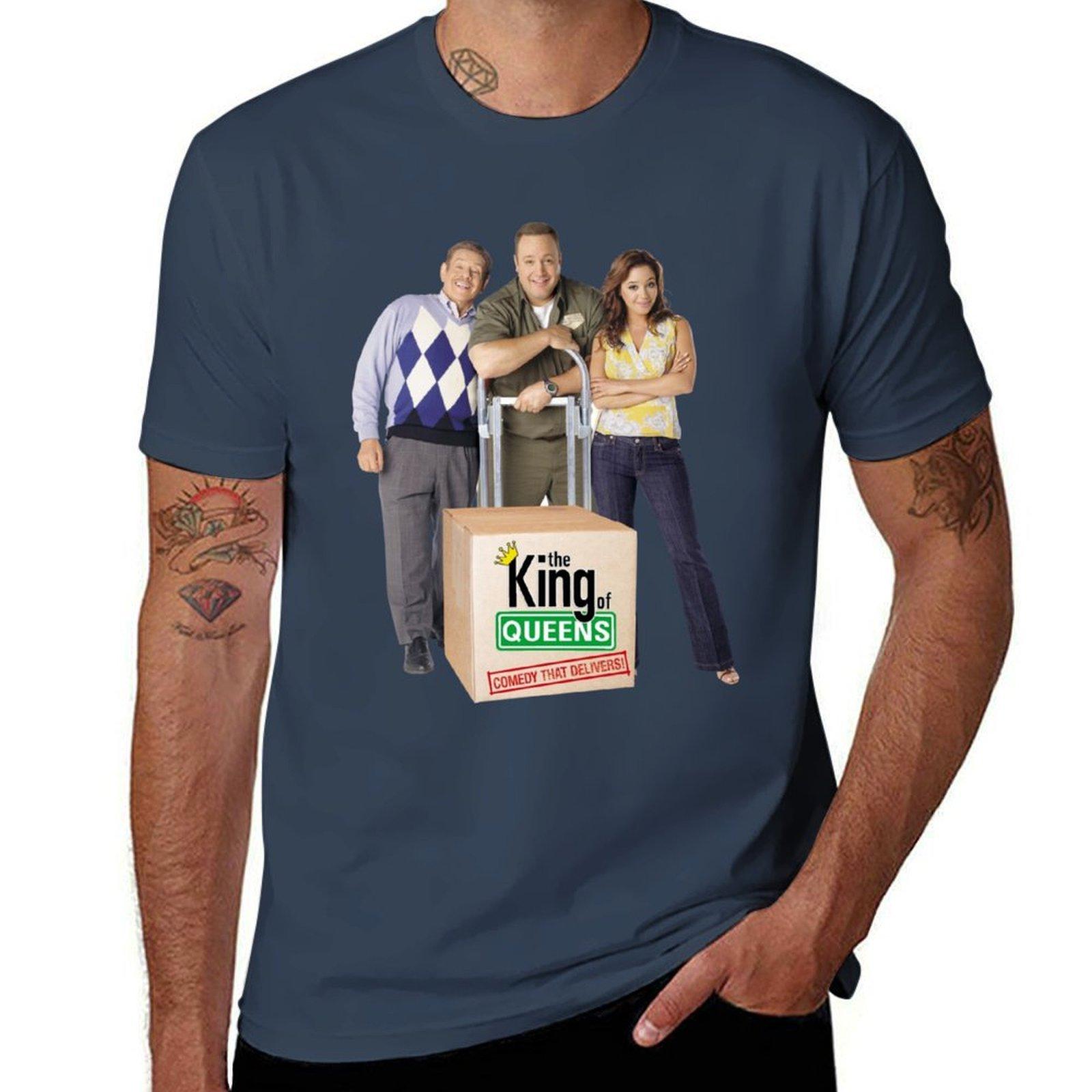 The King of Queens TShirt Simple Solid Color Crew Neck Tee S