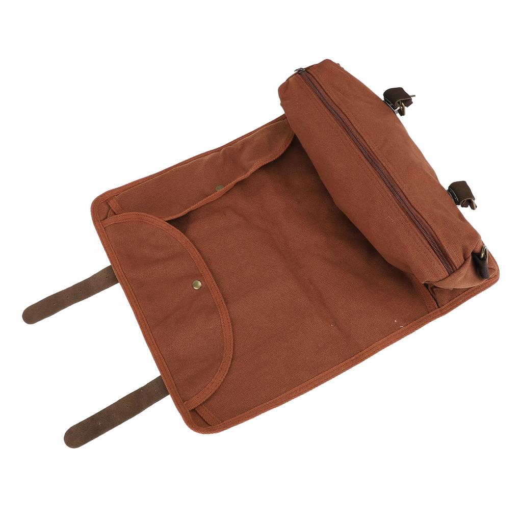 Bartender Tool Bag Canvas Leather Bartender Roll Bag Portable Multiple Storage Compartments Barware 