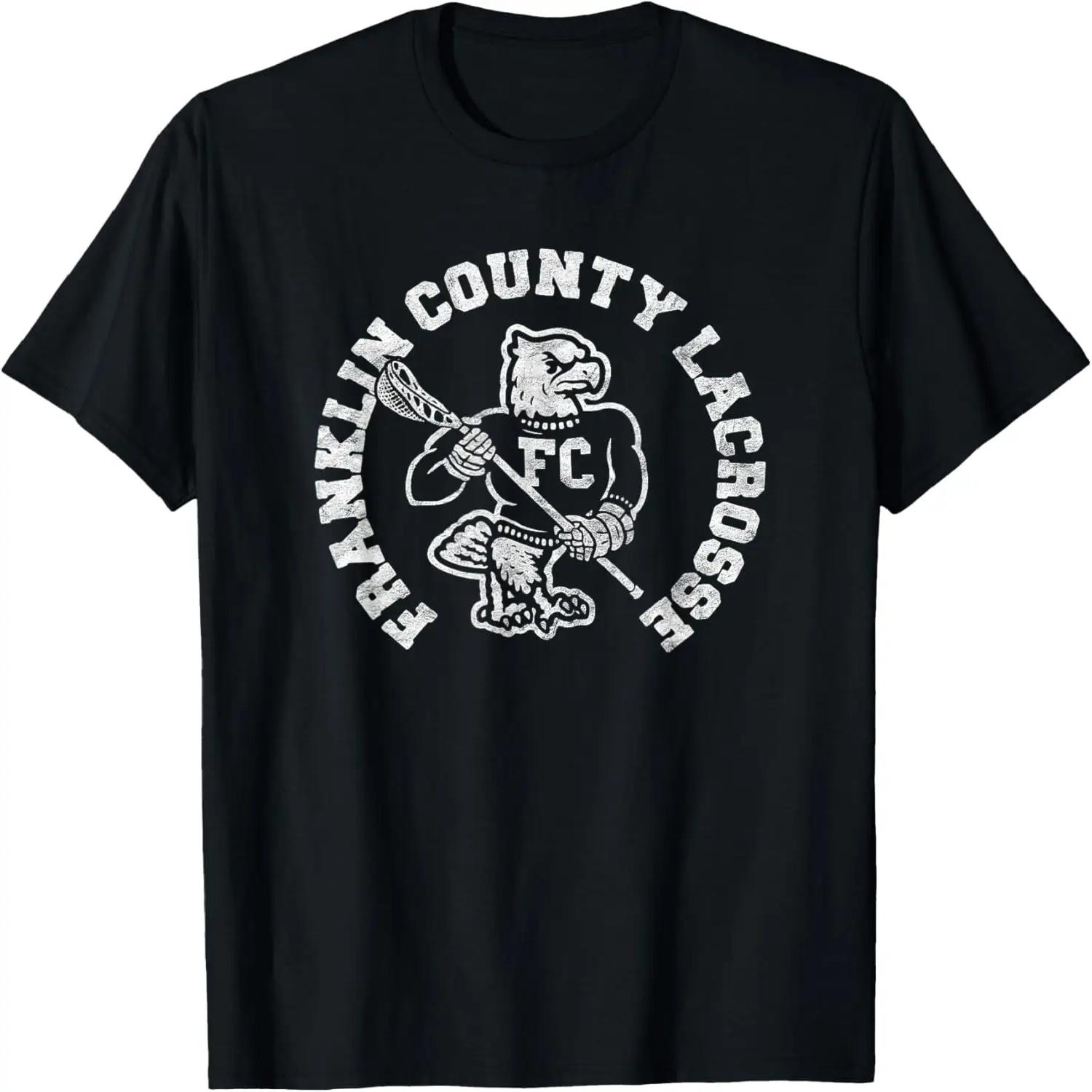 

Franklin County Lacrosse Club Retro Mascot T-Shirt XXXXXL чорний