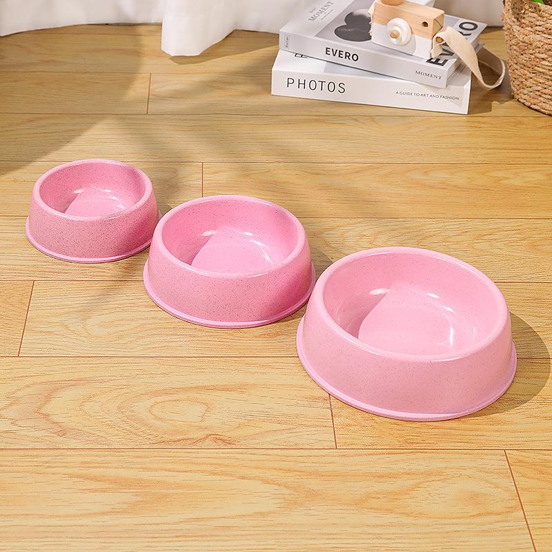 Thickened, Round-mouthed, Wheat Straw, Single Bowl for Cats, Anti-slip and Durable, Dog Food Bowl