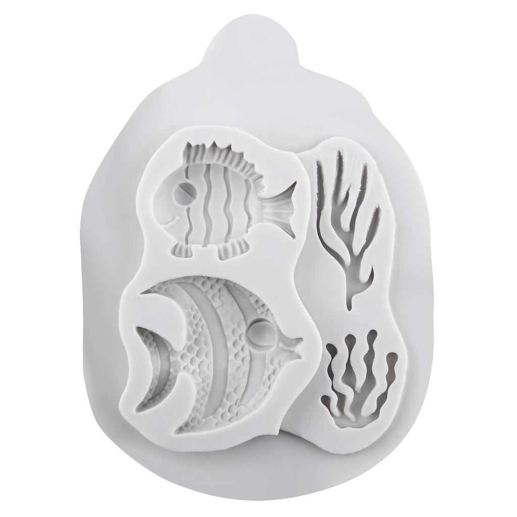 Mermaid Dolphin Silicone Mold Fish Turtle Crab Octopus Seahorse Molds Cake Decorating Tools Cupcake Topper Candy Resin Clay Chocolate Gumpaste Mold