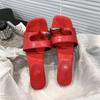 2026 New Women's Summer Casual Outdoor Wear One-line Sandals Fruitproof Jelly Shoes Beach Shoes Flat Slippers for Women