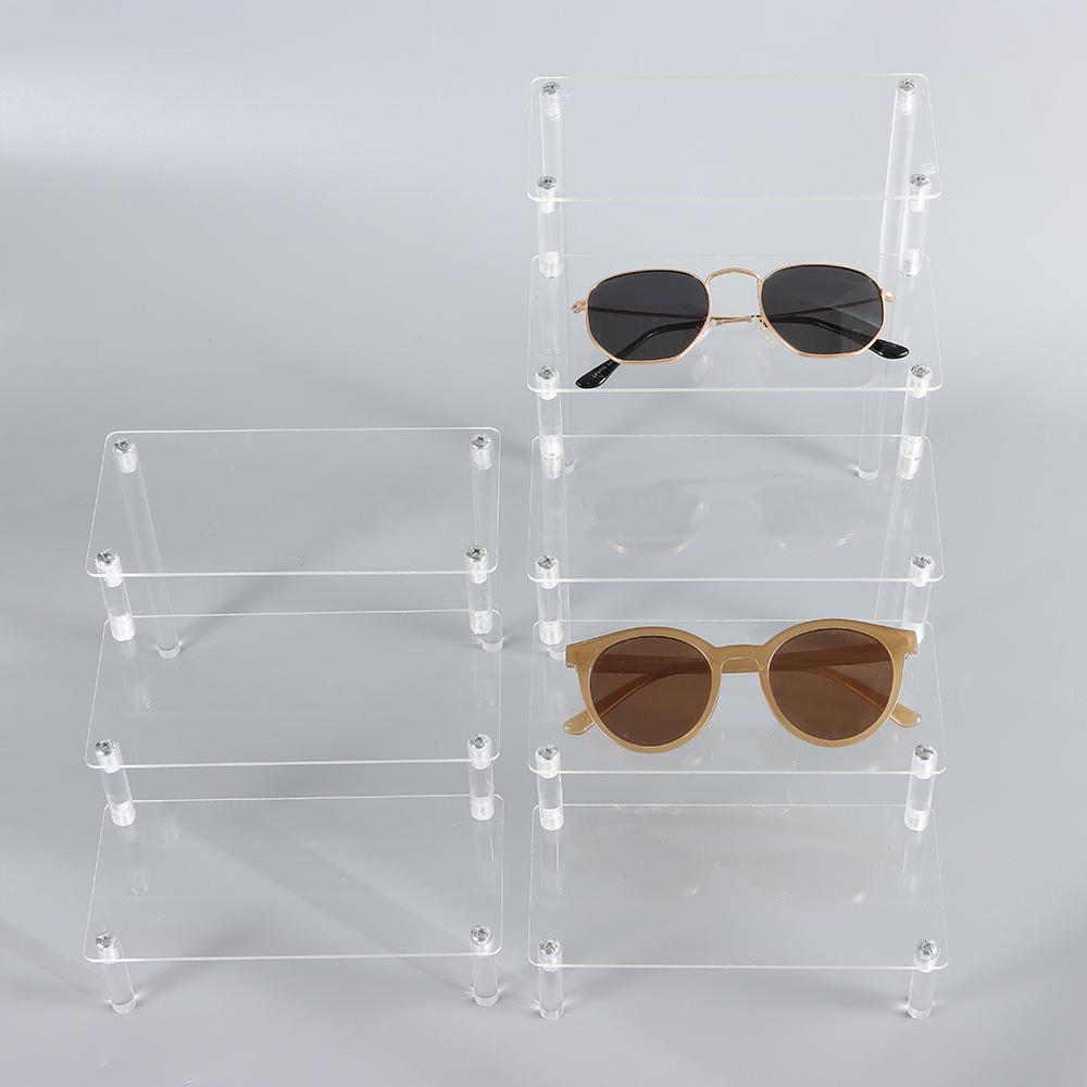 Multifunctional Acrylic Sun Glasses Display Shelf Multi Layers Durable Glasses Storage Rack Clear Collectibles Display Holder