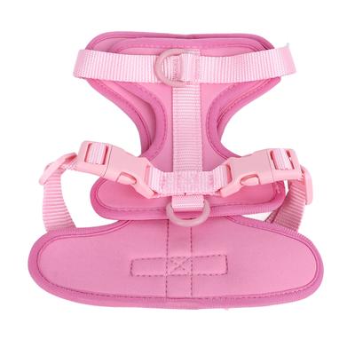 Haustiergeschirr Verstellbar Weich Atmungsaktiv Ausbruchsicher Hundeweste Geschirr für Draußen Laufen Rosa S