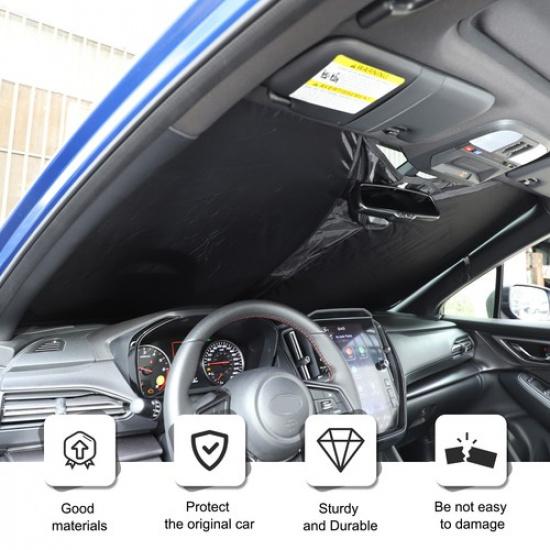 Black Front Car Sun Shade Windshield Window Cover For Subaru WRX STI VB -25