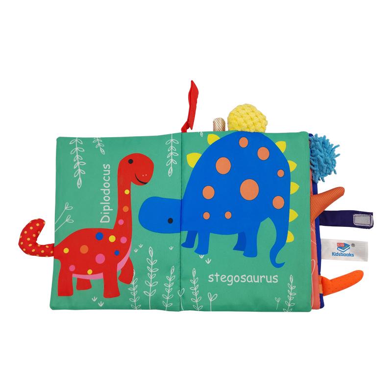 3D Tail Baby Cloth Book - Tear-Proof, Black & White/Red Crinkle Toy for Kids