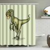 T-Rex Duschvorhang Lustige Dinosaurier Badezimmer Dekoration Jurassic Park Thema Waschraum Vorhang Neuheit Geschenk Heimdekoration