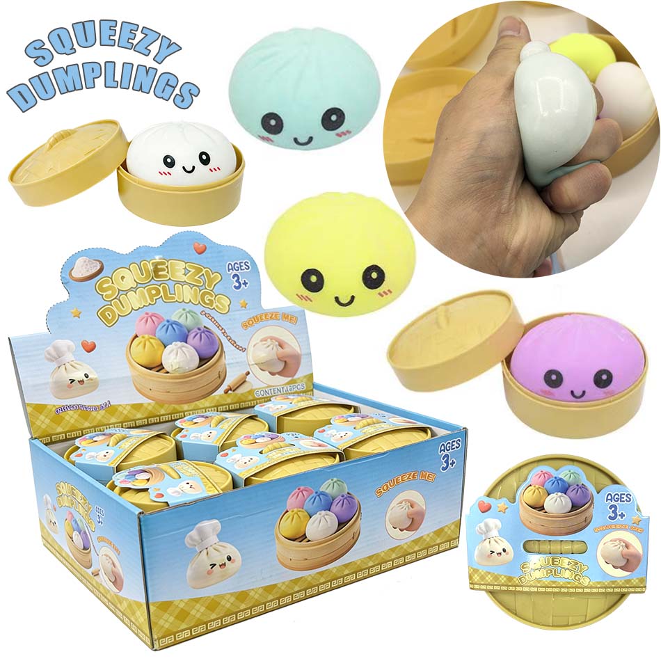 Palline Antistress Morbide Colorate a Forma di Raviolo Riutilizzabili Basso Rimbalzo Giocattoli Decompressione Palla di Plastilina Decorazione Unica per la Casa Regali