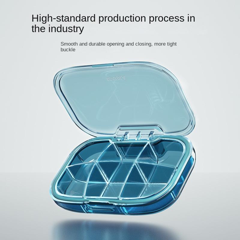 6Girds Mini Medicine Pills Box Drug Storage Box Pills Dispenser Pill Organizer Tablet Pillbox Case Container Pastillero Portable
