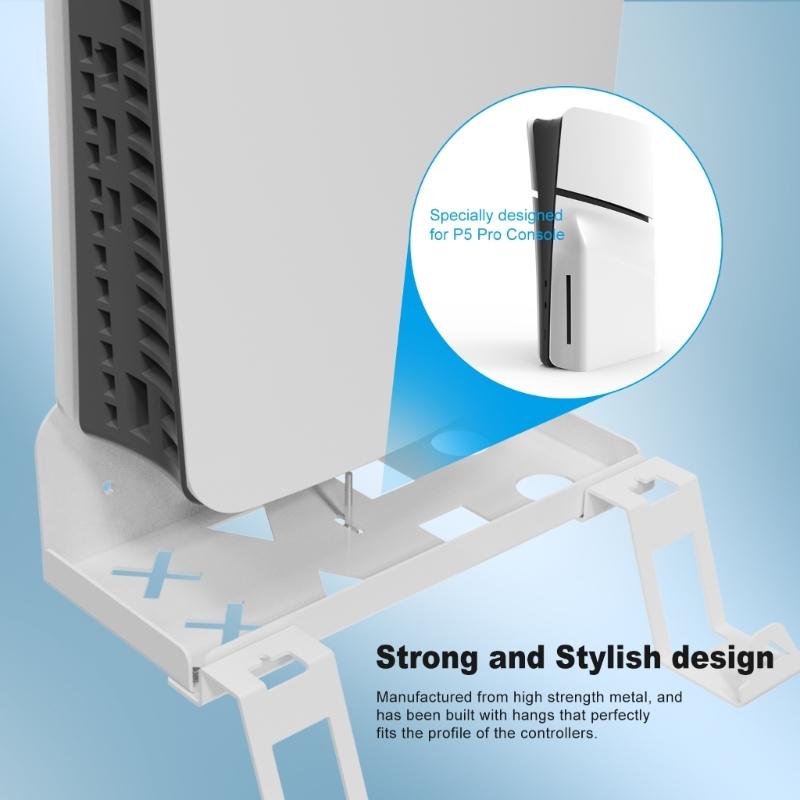 Cablu de încărcare magnetic Suport de suport pentru gazdă pentru montare pe perete pentru PS 5 Slim cu agatator pentru controler pentru căști Accesorii pentru jocuri