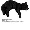 DYS Cute Cat Figurine Computer Monitor Decor, 3D Printed Screen TV Topper, Small Kitten Car Dashboard Ornament for Rearview Mirror, Office Desk