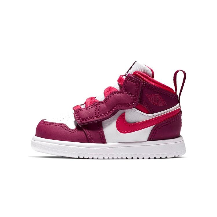 (TD) Air Jordan 1 Mid Alt  Rose Red White Black  Baby AT4613-661 EU 19.5