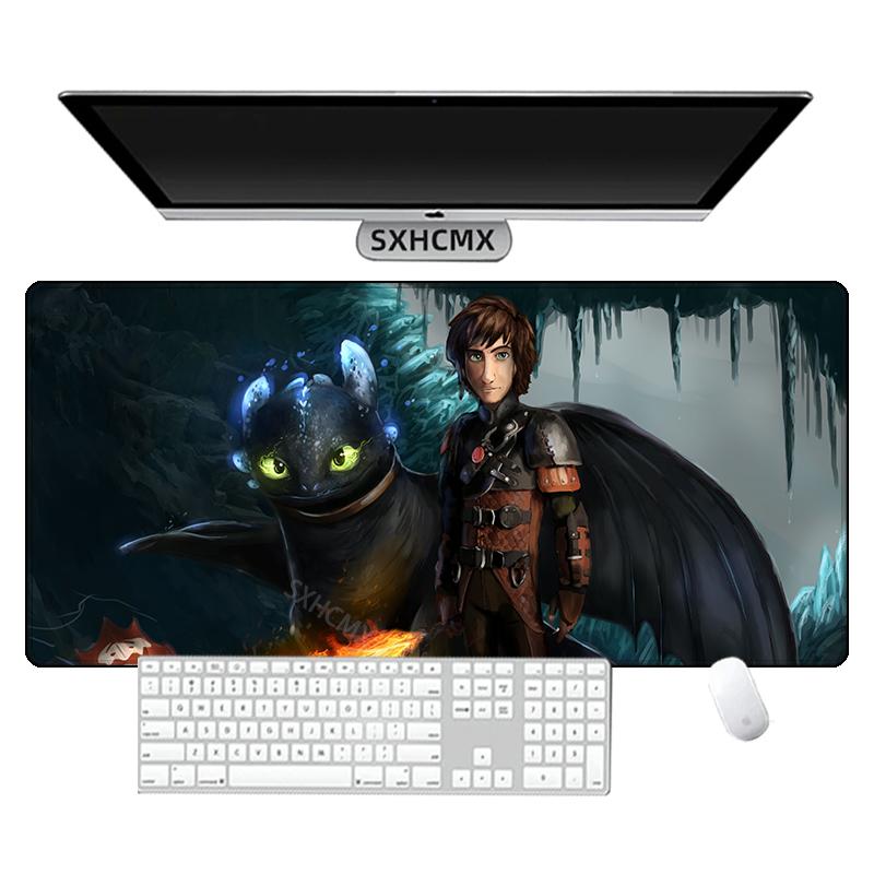 Anime Toothless Fury Dragon Mousepad HD Printing Computer Gamers Locking Edge Nonslip Mouse Pad XXL Keyboard PC Desk Pad