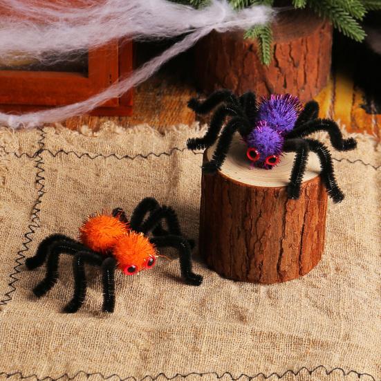 Halloween Spider Hair Clip for Kids Adults Furry Spider Hair