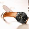 OLEVS Men's Watch 40mm Slim Case Date Display 30m Water Resistant Leather-Style Band Business Casual Multi-Color Options Lightweight 35g Fashion Watch