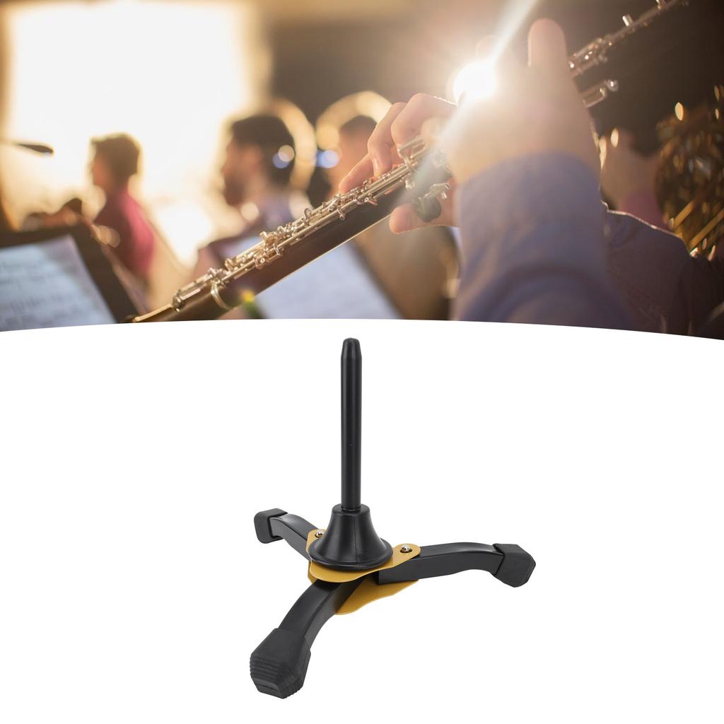 Flute Clarinet Stand Portable Anti Slip Foldable Rugged Oboe Holder Stand for Soprano Saxophone Wind Instruments