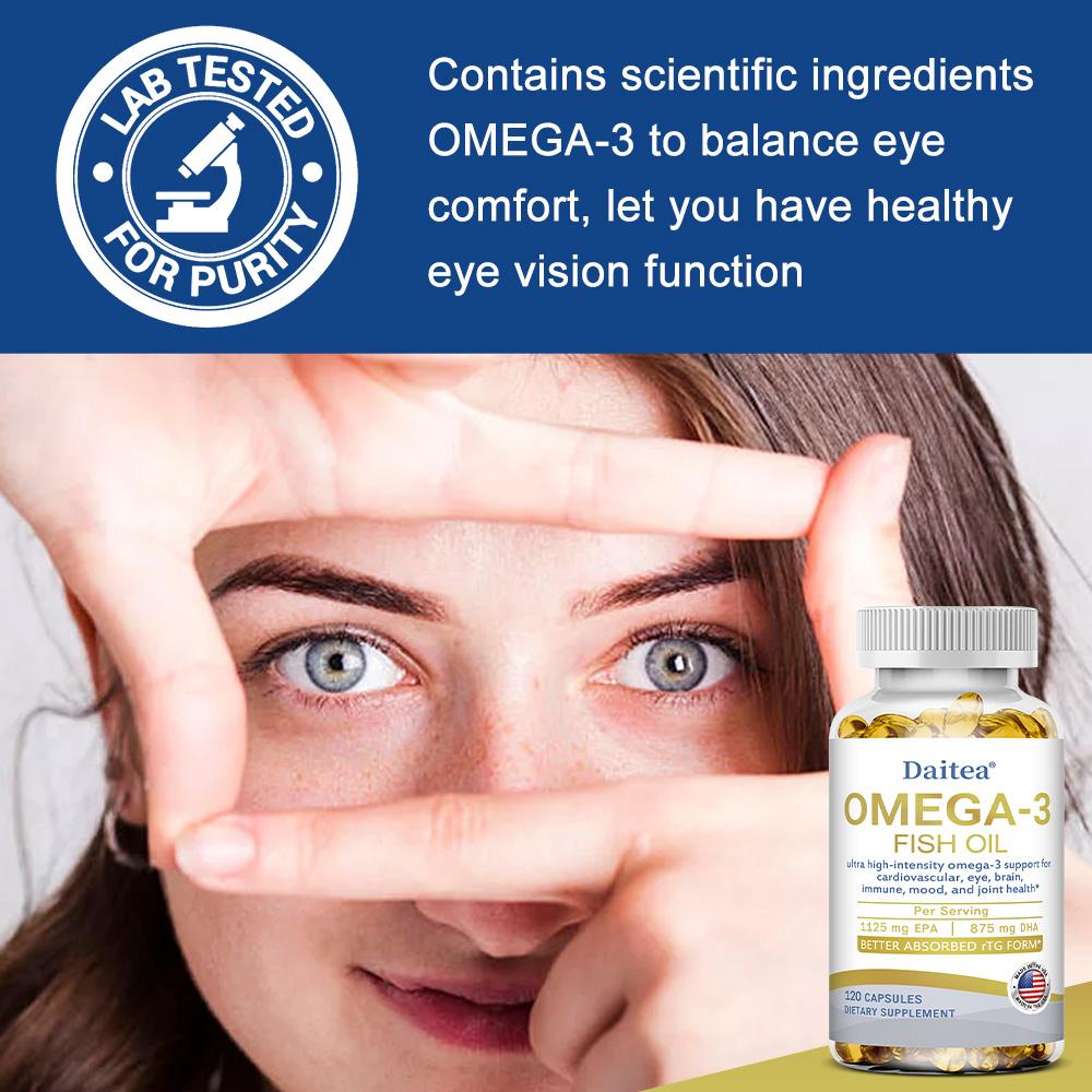 Omega‑3 Fish Oil Softgels 2150mg, EPA 1125mg & DHA 875mg, 120 Capsules, 60‑Day Supply