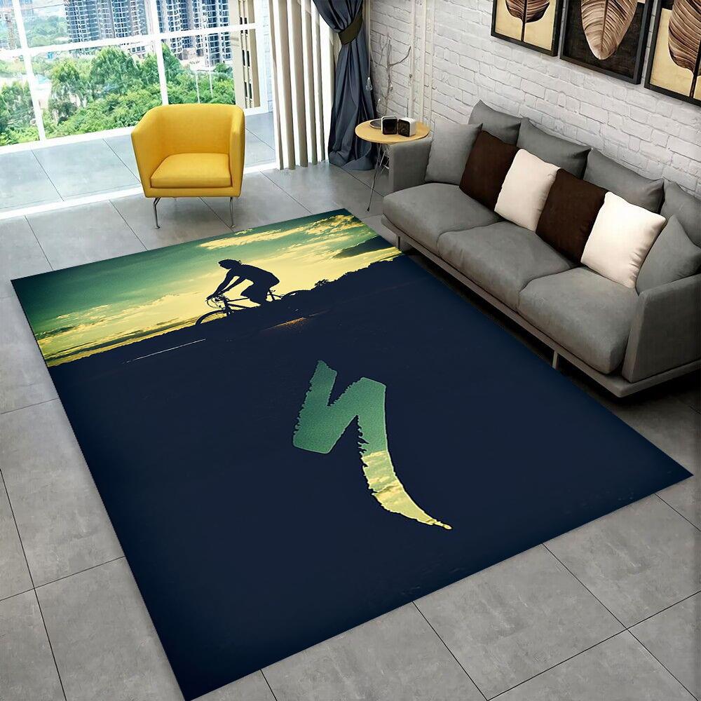 3D S-Specialized Bicycle Logo Moto Carpet Rug for Home Living Room Bedroom Sofa Doormat Decor,kids Play Non-slip Floor Mat Gift 40x60cm