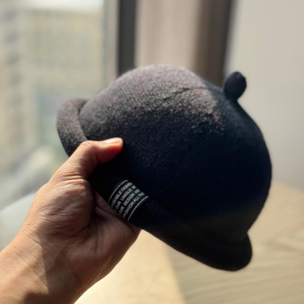 New Curled Wool Landowner Hat for Women in Autumn and Winter Warm Knitted Melon Skin Hat Japanese Street Fashion Pacifier Hat for Men