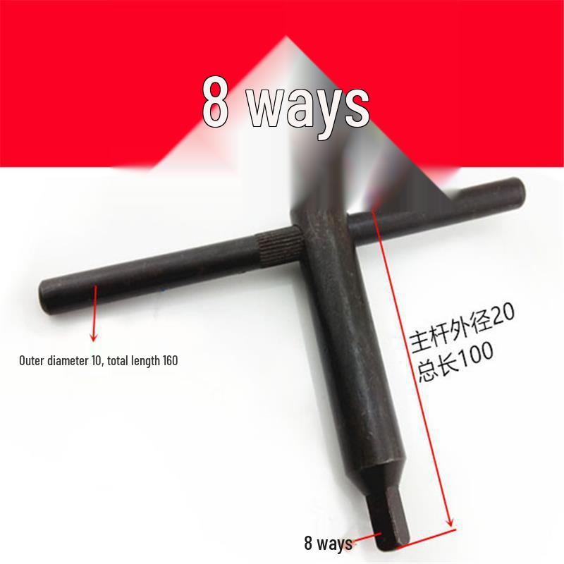 

Three-Jaw Chuck Wrench with Key Square Tool Holder (Sizes: 8, 10, 12, 13, 14, 17) - Quenched and Hardened.
