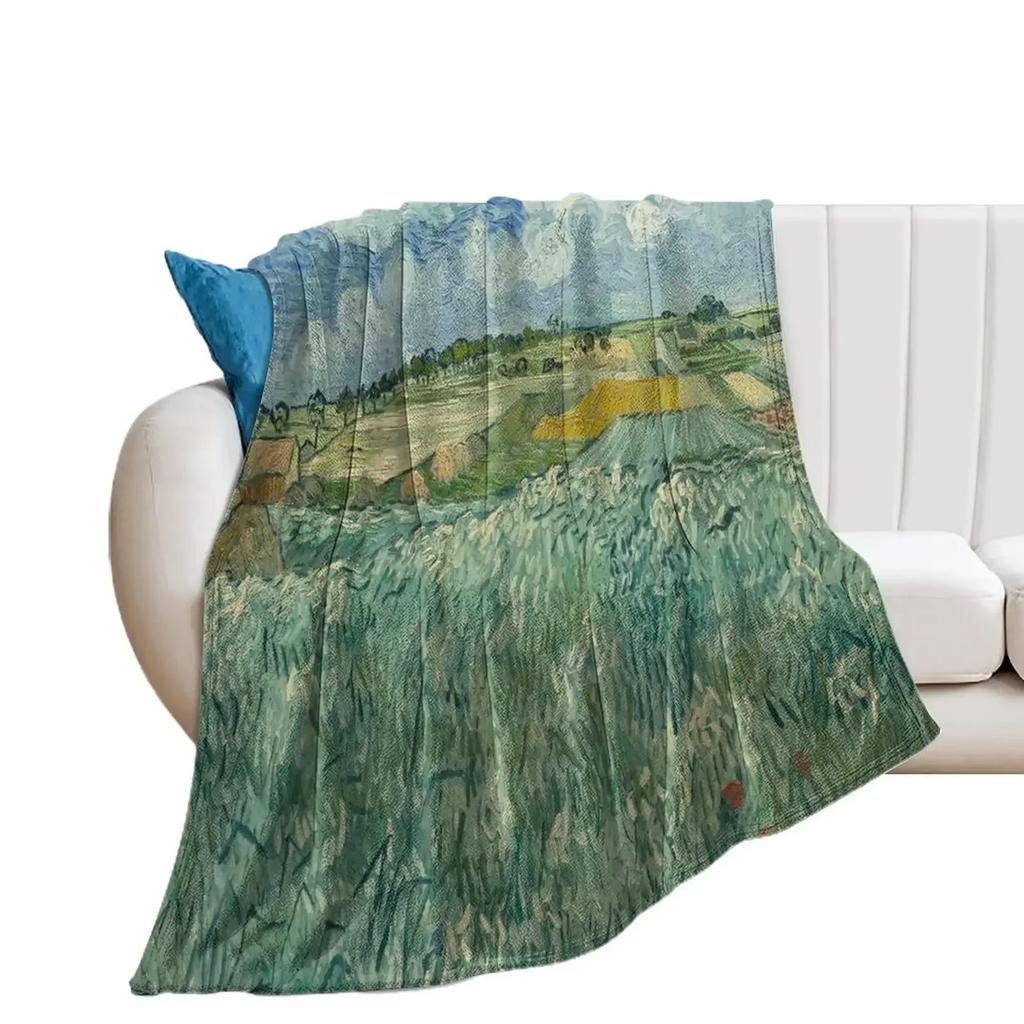 Van Gogh Gwieździsta Noc Miękki Ciepły Koc Flanelowy Koc na Łóżko Koc na Każdą Porę Roku na Kanapę Łóżko Sofę Jesienną Drzemkę Podróż