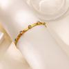 New Colored Diamond Zircon Bracelet High-grade Gold-plated Stainless Steel Non-fading Temperament Blade Chain Jewelry