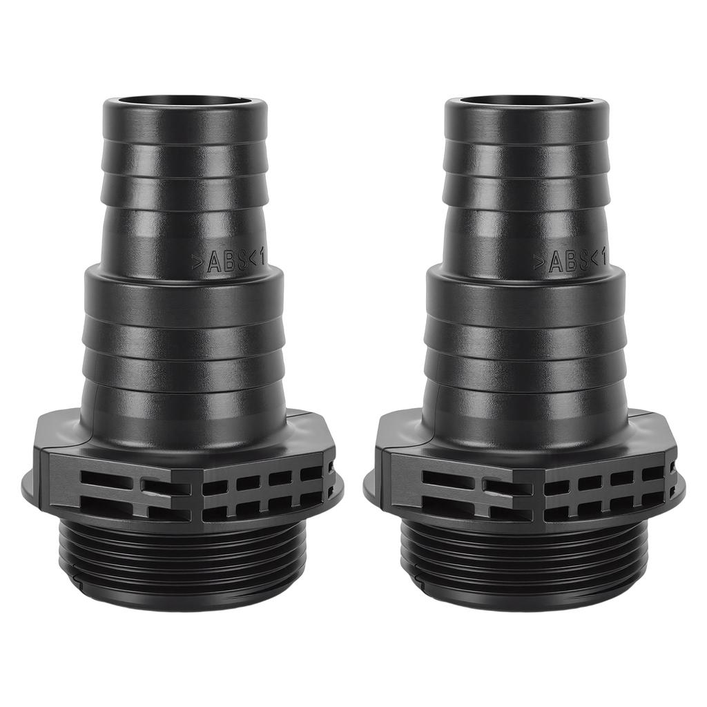 2 Stück Pumpenanschlüsse Passend für SPS100 SPS75 SPS50 SPS25 32 38mm ABS für Sandpumpe Pool Spa Ersatzteile Schwarz