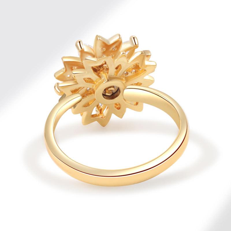Minimalist Light Luxury Spinning Ring For Women Unique Fashion Personality Rotatable Finger Band Trendy Jewelry Gift