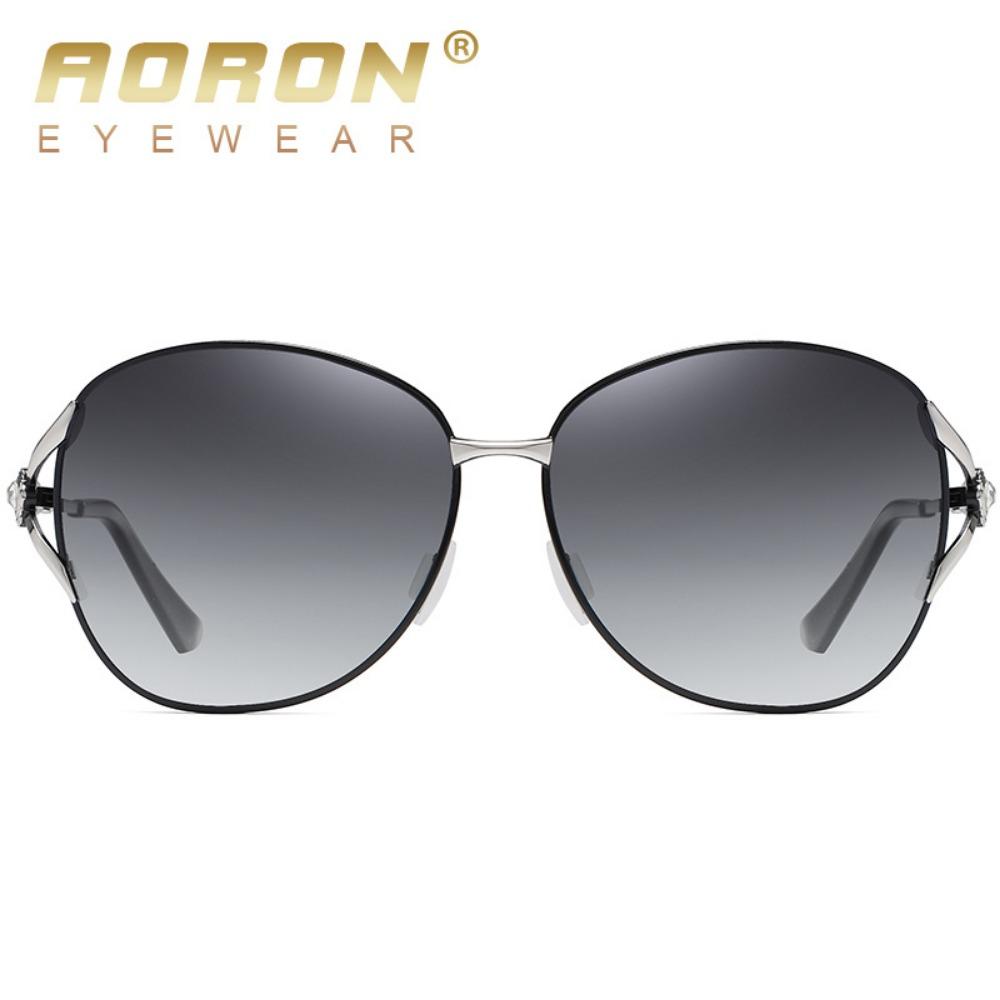 aoron Polarized Women's Sunglasses Trend Two-color Gradual Change Sunglasses Large Frame Diamond Glasses