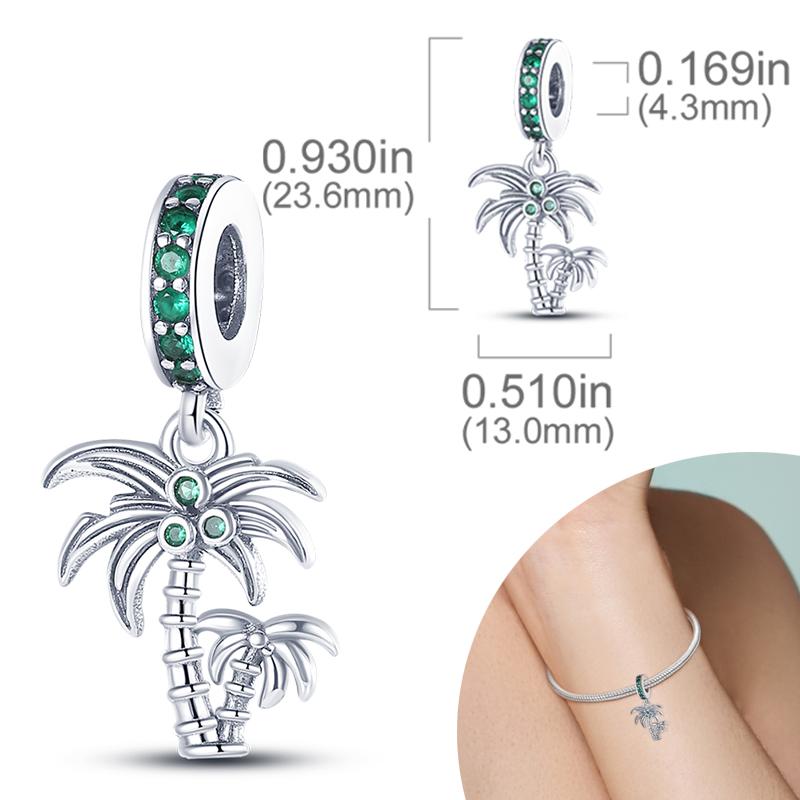 New Silver Plated Charms Beads Turtle Starfish Shell Sea Blue Summer Beads Fit Original Charms DIY Woman Jewelry Gift