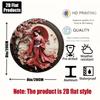 Metal Wall Art Japanese Geisha Round Decor Home Office Holiday Gift