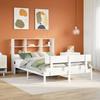 VidaXL Bunk Bed Without Mattress White 140x200 Cm Solid Pine Wood, Bed, Bedroom Furniture, Bed with Storage, 3321809