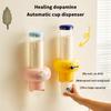 Plastic Disposable Paper Cup Holder Punch Free Wall Mounted Automatic Cup Dispenser Large Capacity Dustproof Container Home