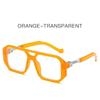 New European and American Fashion Sunscreen and UV Resistant Square Sunglasses UV400 Minimalist Double Bridge Pilot Spectacles